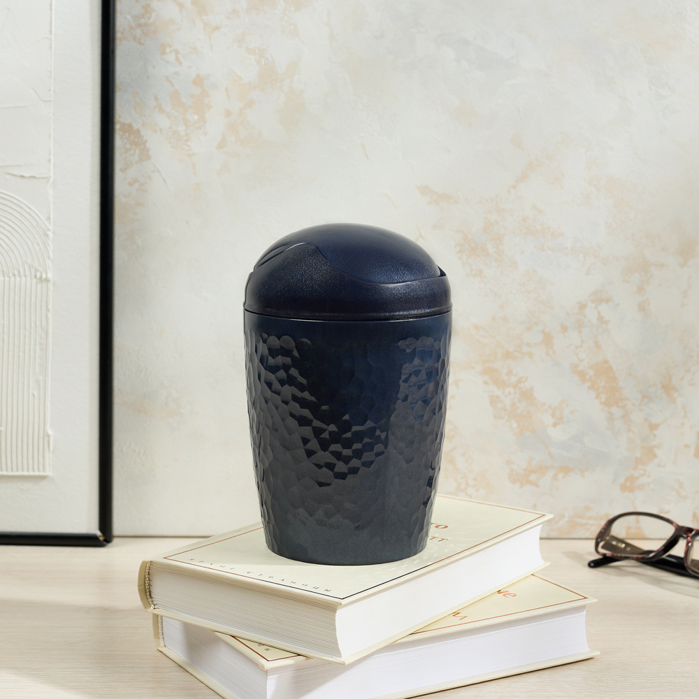 Контейнер для мусора настольный 1л, Luna, пластик, синий, арт.№ 463-434