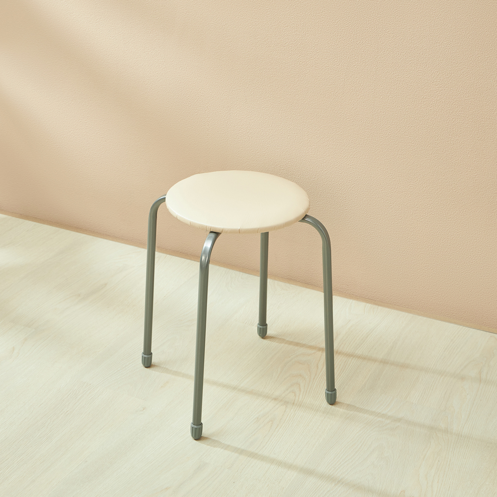 НИКА Табурет круг, металл, МДФ, мягкое сиденье, h47см, d29см, ТБ3, арт.№ 465-212