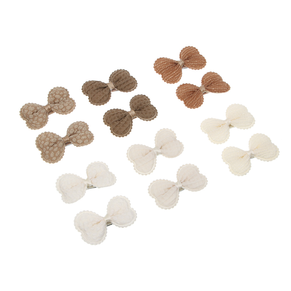 ЮНИLOOK Зажим для волос детский, 2шт, 5,5х3,5см, 6 цветов, полиэстер, металл, ACS25-4, арт.№ 321-388