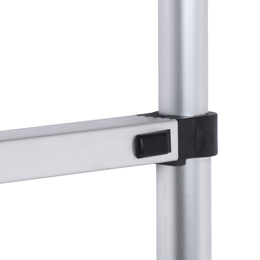 ЕРМАК Лестница телескопическая алюминий, 10 ступеней (3,8м), арт.№ 624-154