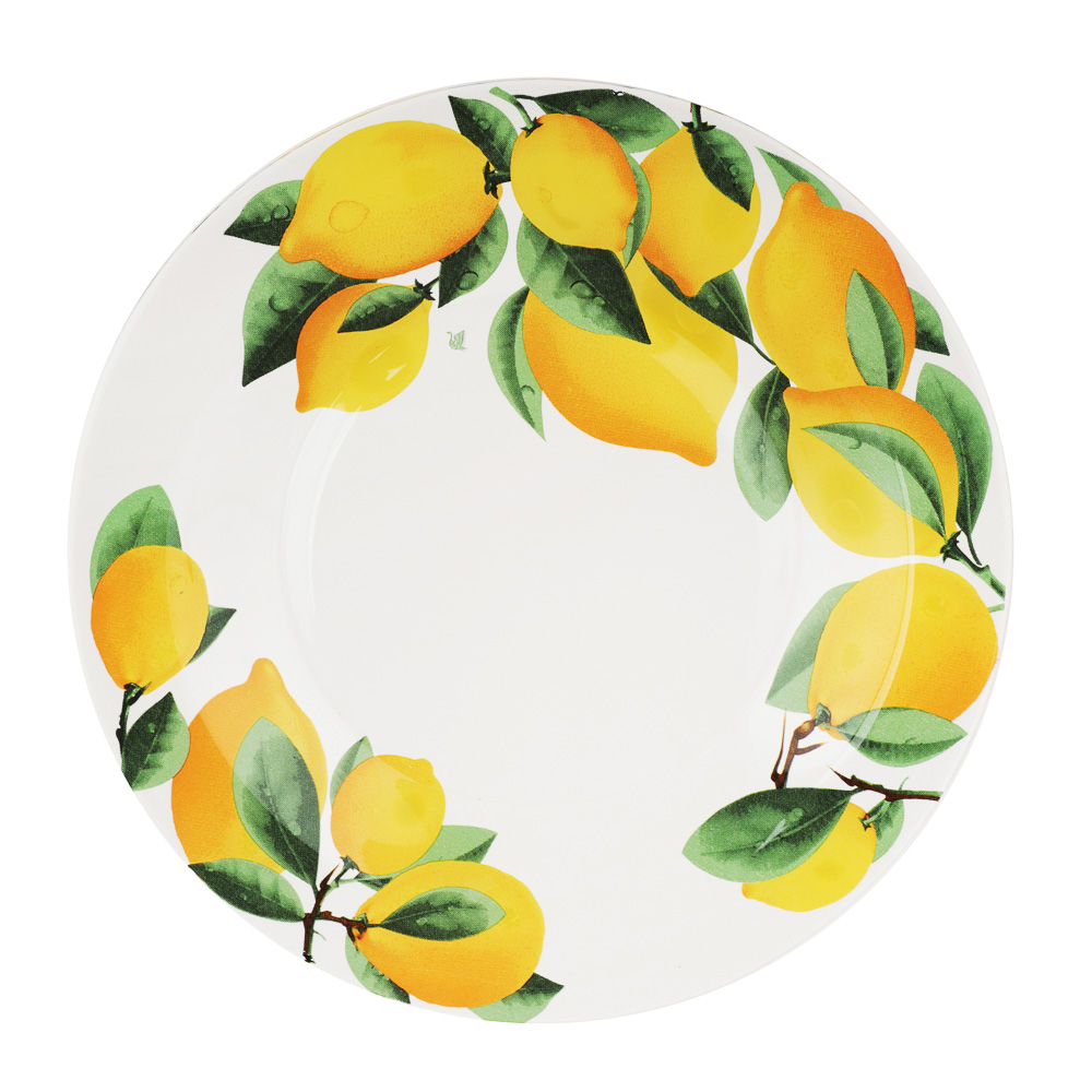 Тарелка десертная 19см, Лимоны, стекло, арт.№ 877-689