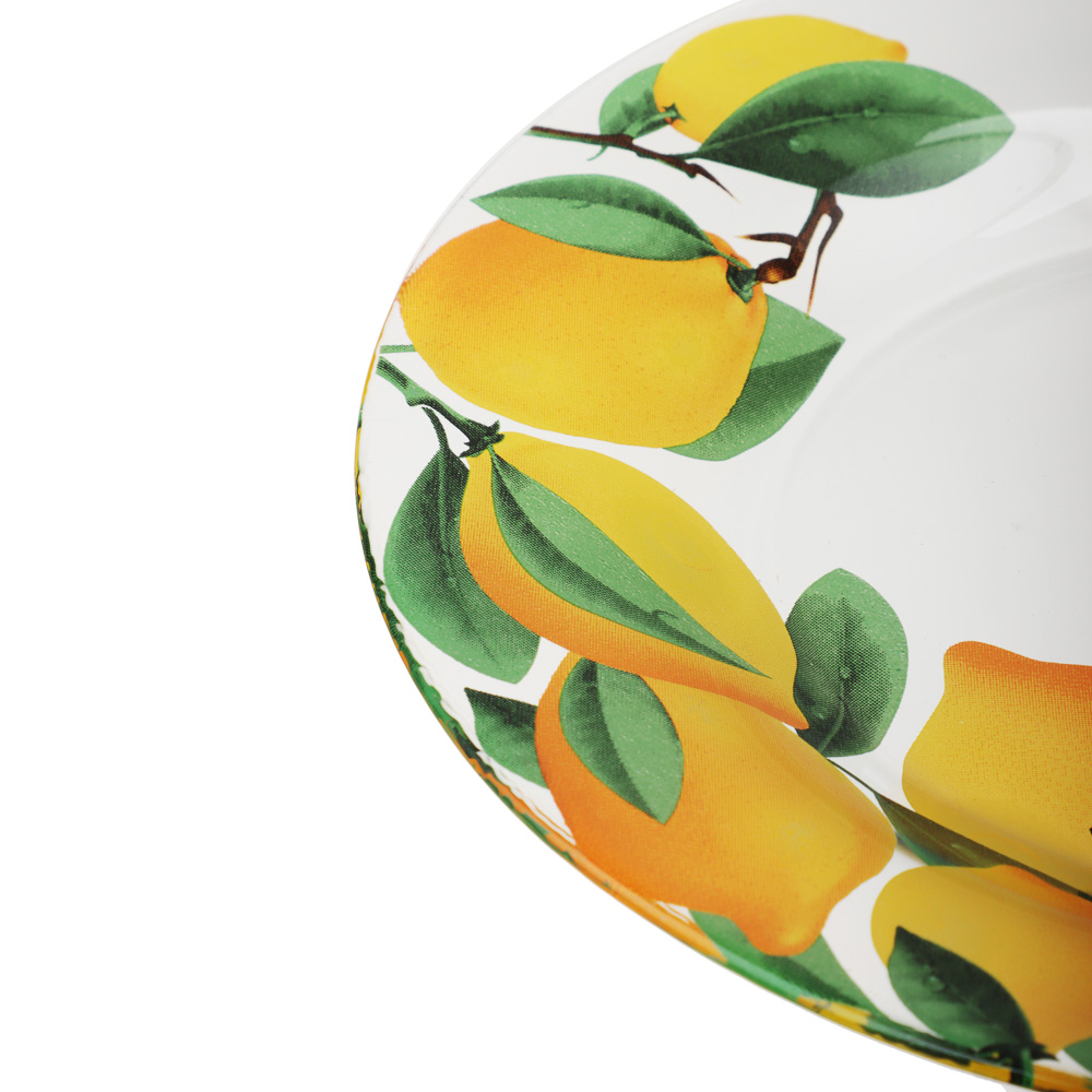 Тарелка десертная 19см, Лимоны, стекло, арт.№ 877-689