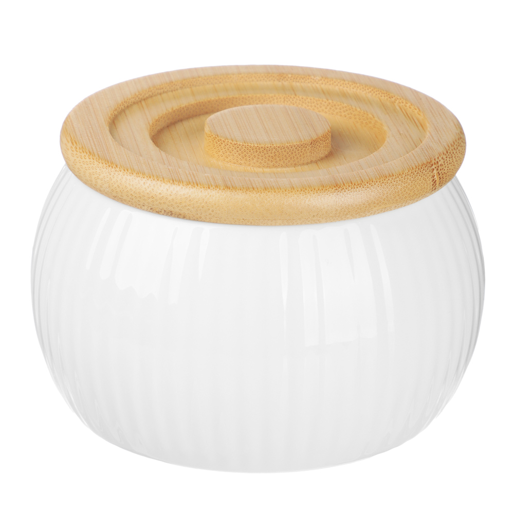 Сахарница тм MILLIMI, 300мл, фарфор, бамбук, арт.№ 816-272