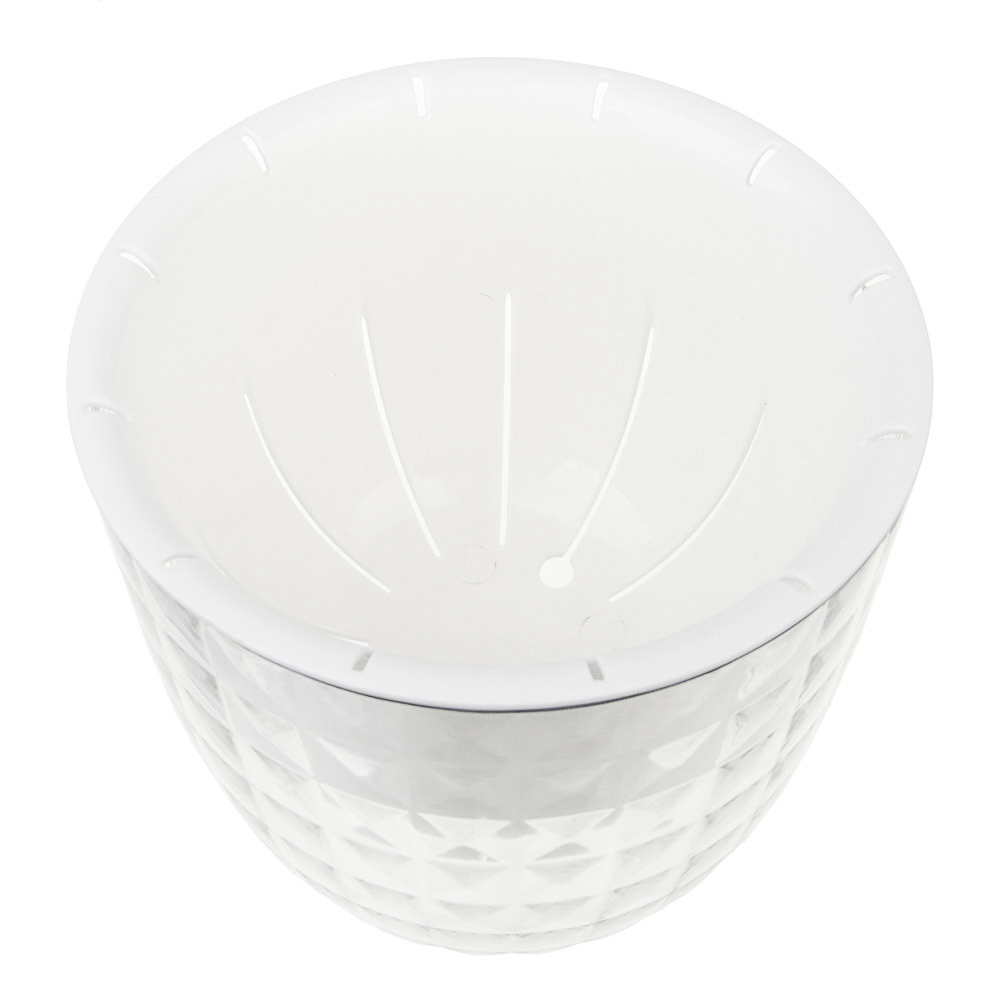 INBLOOM Кашпо 11х11см Кристалл, PET+PP, арт.№ 164-376