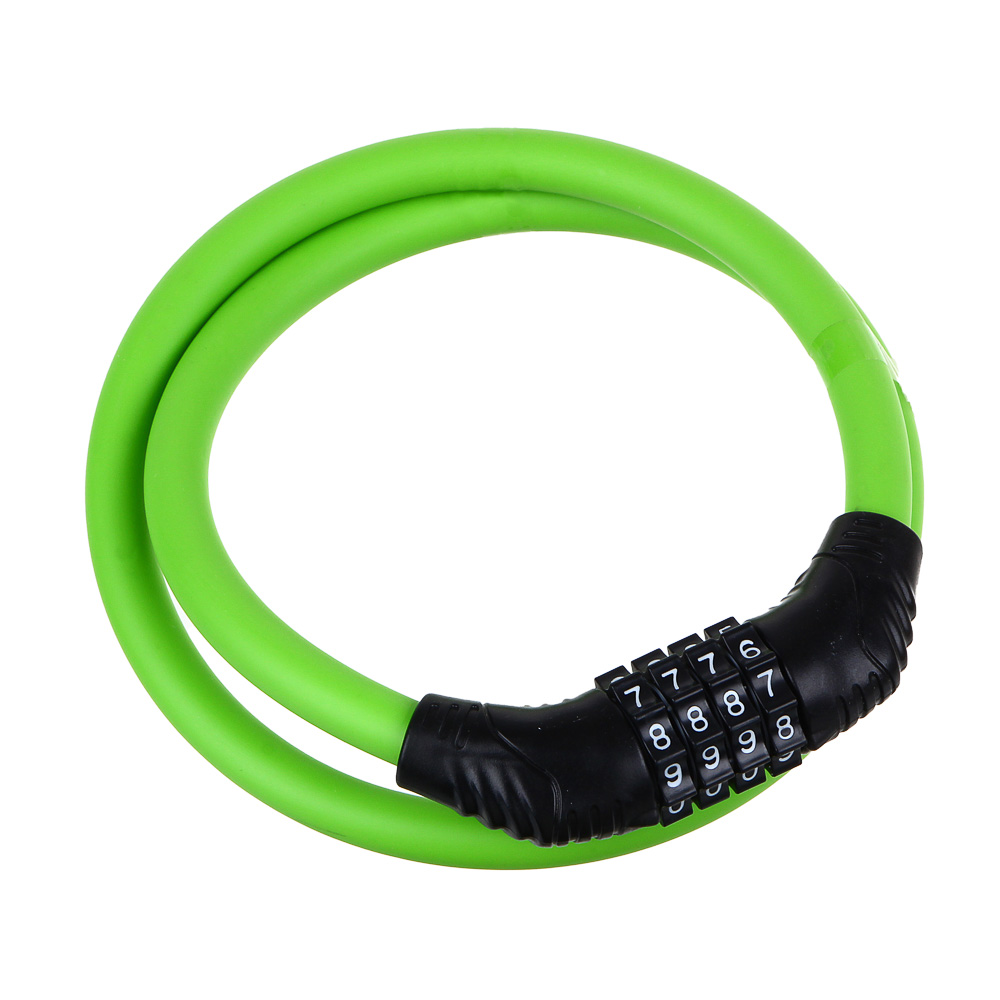 VETTA Замок велосипедный, 12x800мм, с матовым кодовым замком из 4 цифр, 2 цвета, арт.№ 468-105