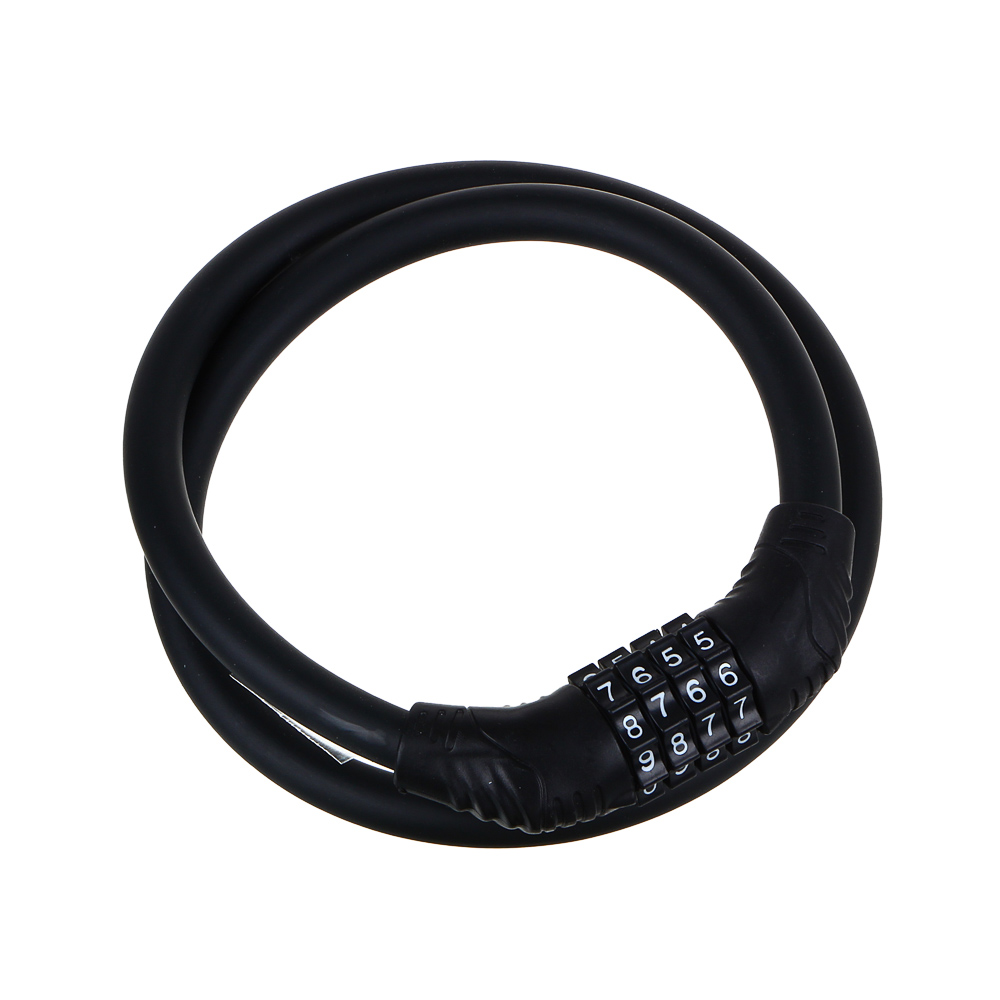 VETTA Замок велосипедный, 12x800мм, с матовым кодовым замком из 4 цифр, 2 цвета, арт.№ 468-105