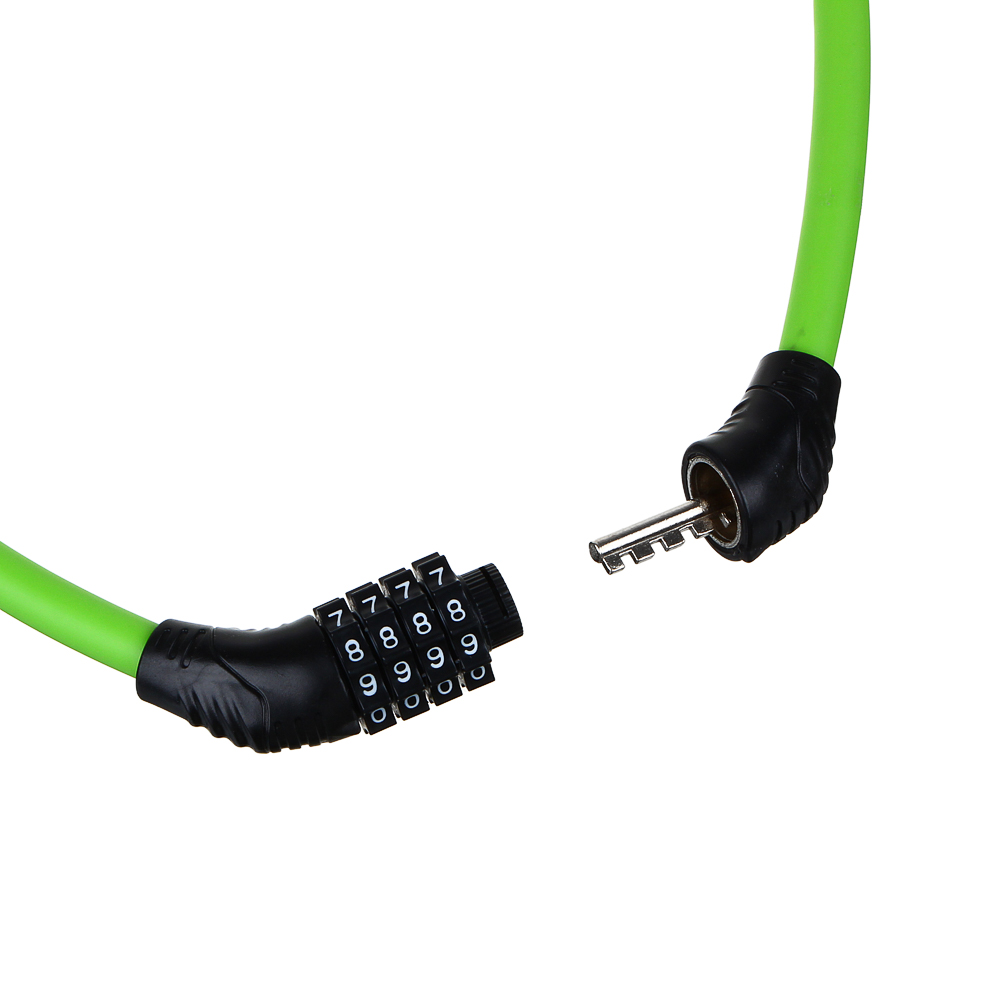 VETTA Замок велосипедный, 12x800мм, с матовым кодовым замком из 4 цифр, 2 цвета, арт.№ 468-105