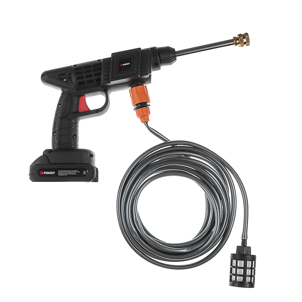 РОКОТ Минимойка высокого давления аккумуляторная, в кейсе, 2 АКБ, арт.№ 690-178