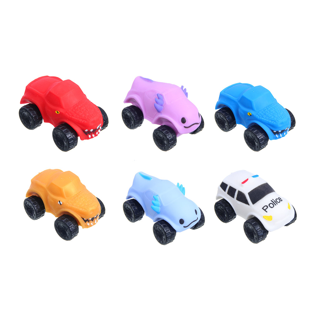 ИГРОЛЕНД Машинка растягивающаяся "Тянучка", песок, полимер, РР, 17х19х6,5 см, 6 дизайнов, арт.№ 292-431