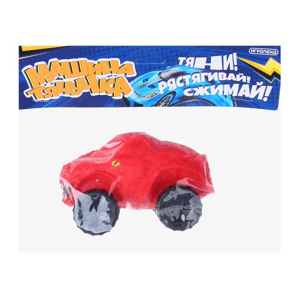 ИГРОЛЕНД Машинка растягивающаяся "Тянучка", песок, полимер, РР, 17х19х6,5 см, 6 дизайнов, арт.№ 292-431