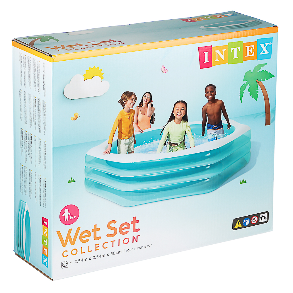 INTEX Бассейн надувной детский, от 6 лет, 254x254x56 см, 58492, арт.№ 109-008