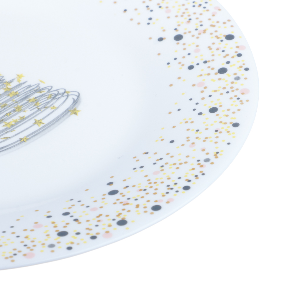 MILLIMI Елочка Тарелка закусочная 20см, опаловое стекло, арт.№ 820-653