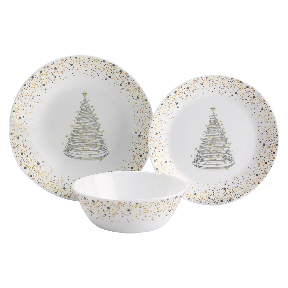 MILLIMI Елочка Салатник 19см, 760мл, опаловое стекло, арт.№ 820-655