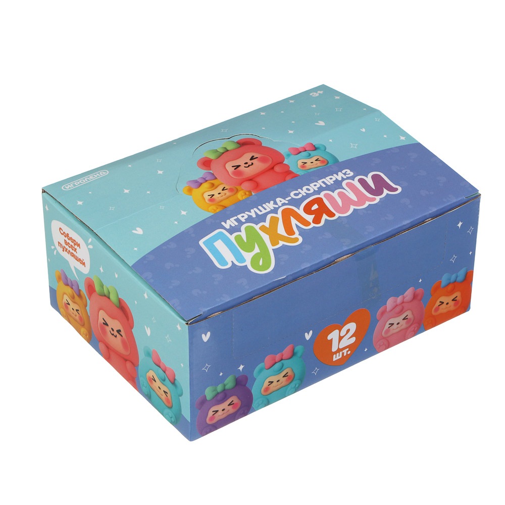 Игрушка сюрприз "Пухляши" с наклейками, ИГРОЛЕНД, полистоун, PVC, арт.№ 274-280