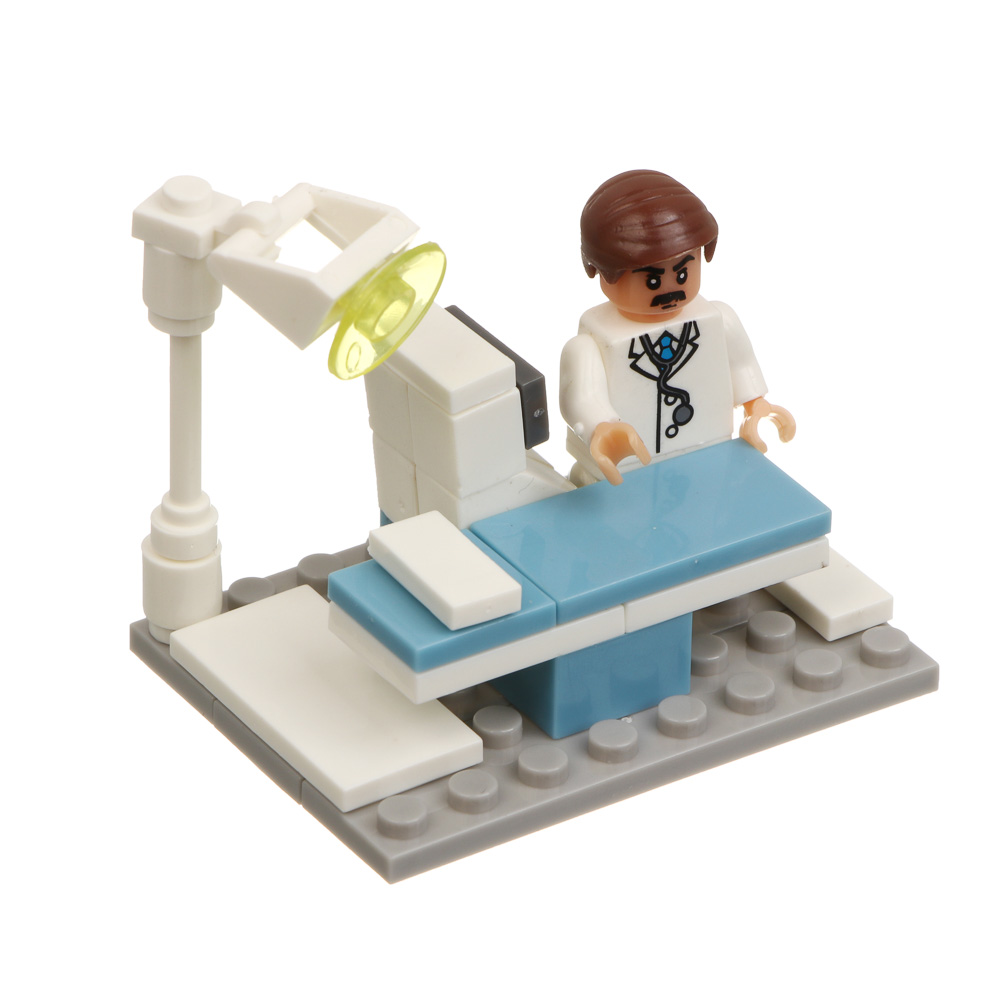 Конструктор "Городская больница" 6 в 1, в банке, ABS, тм ИГРОЛЕНД, арт.№ 858-087