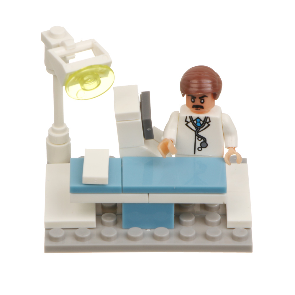 Конструктор "Городская больница" 6 в 1, в банке, ABS, тм ИГРОЛЕНД, арт.№ 858-087