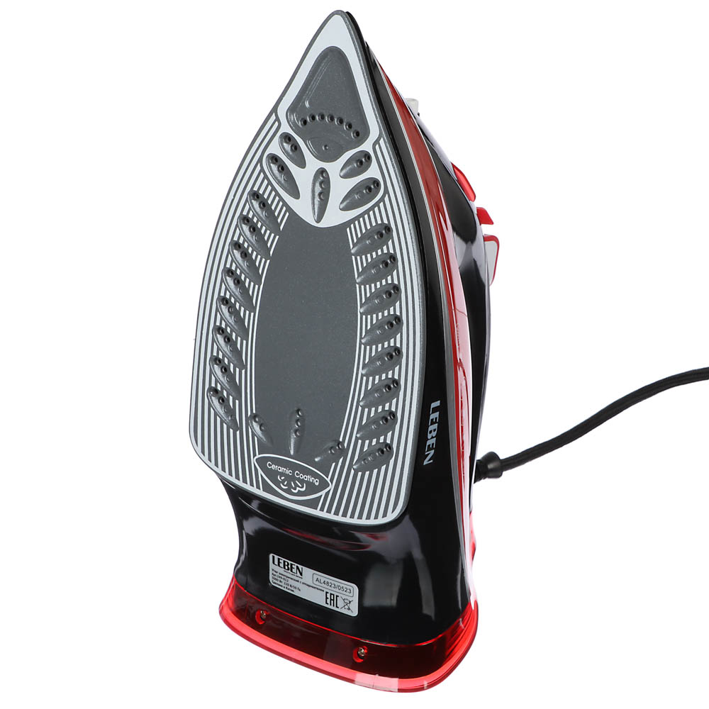 LEBEN Утюг с отпаривателем 3000 Вт, подошва - керамическое покрытие, арт.№ 249-012