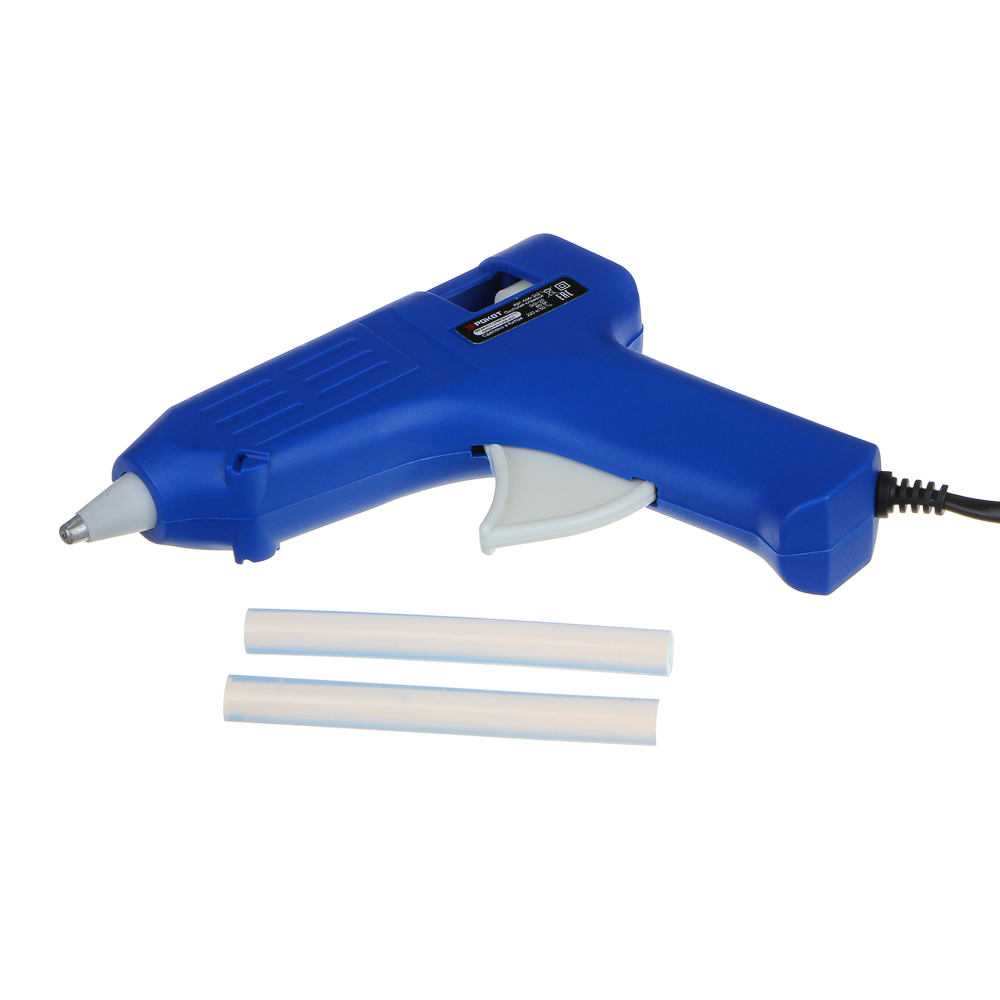 РОКОТ Пистолет клеевой электр. GG-80, 80Вт.нагрев 3-5 мин, 9 гр/мин, +2 стержня 11мм, арт.№ 646-262