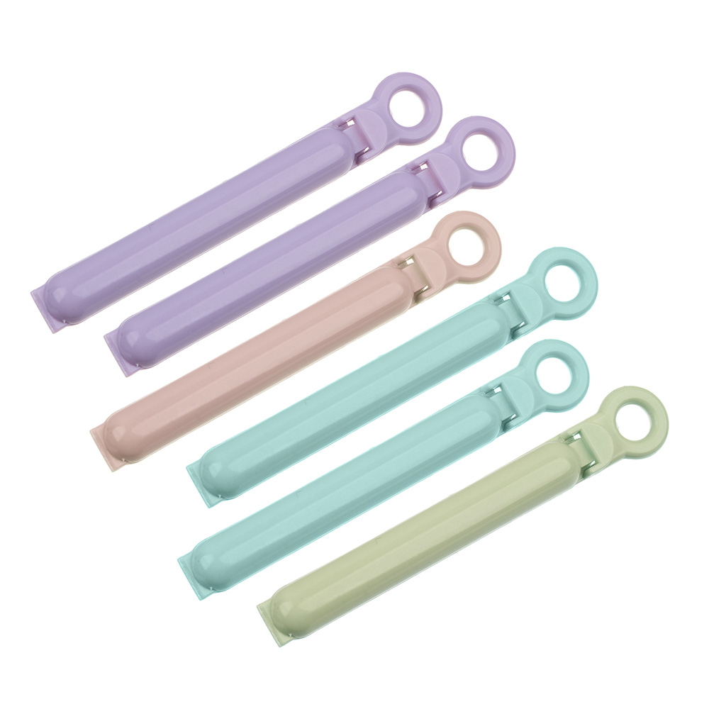 Набор зажимов для пакетов тм VETTA, пластик, 10см, 6шт, арт.№ 438-014