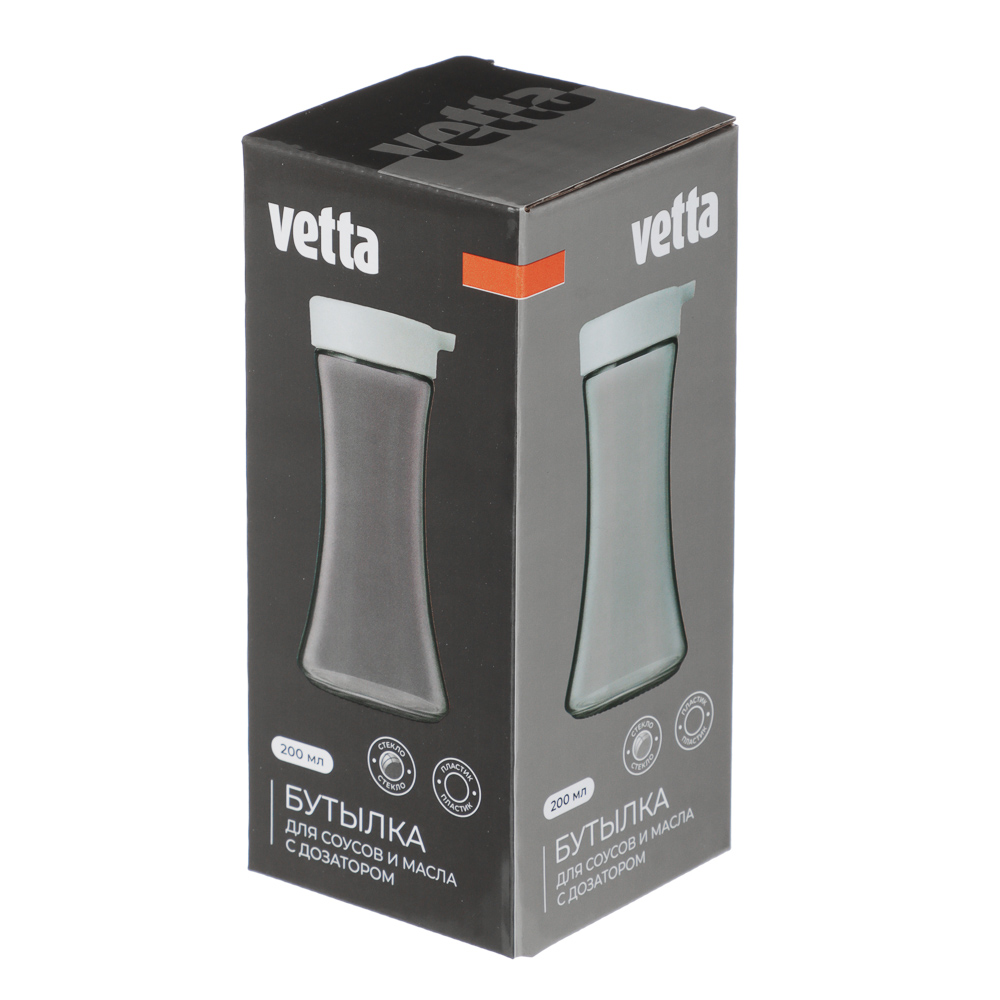 VETTA Бутылка для соусов и масла с дозатором, 15х6,5см, стекло, пластик, арт.№ 828-351