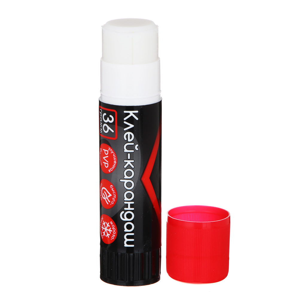 Клей-карандаш ClipStudio Альфа 36 грамм, быстросохнущий, улучшенная формула на основе PVP, арт.№ 586-026