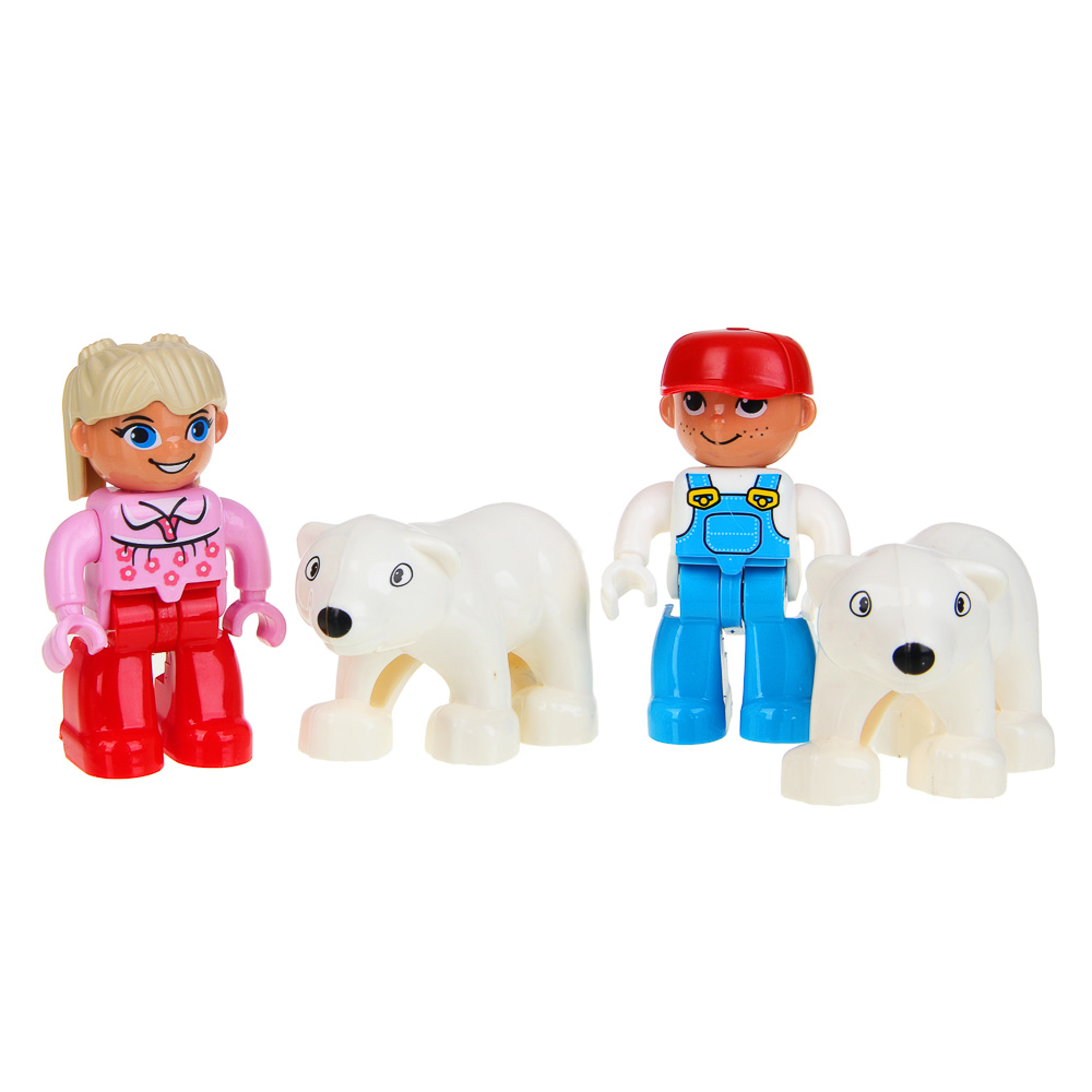 ИГРОЛЕНД Конструктор с большими деталями, пластик, 41-70 дет., 30х20х10см, 8 дизайнов, арт.№ 859-062