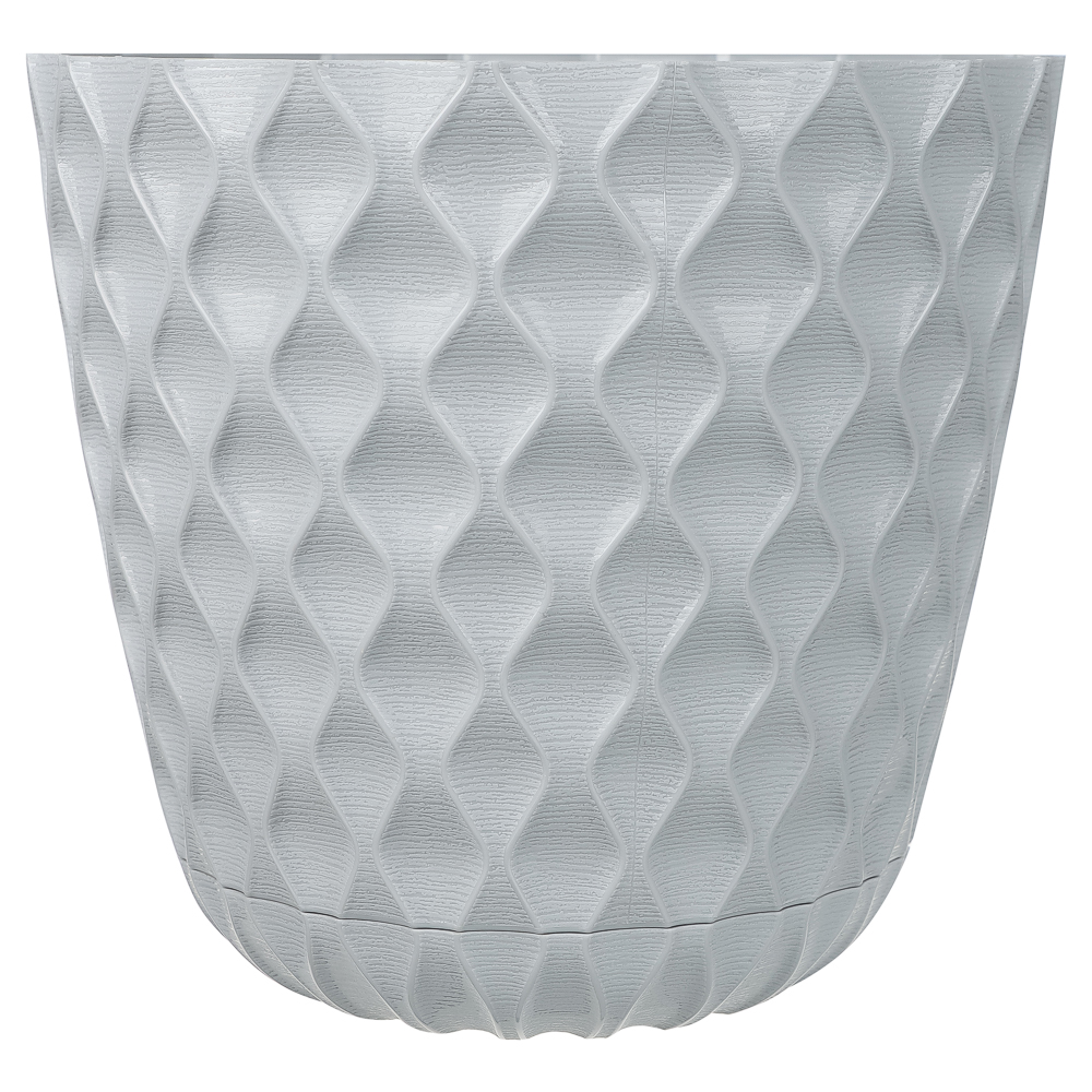 Горшок для цветов с поддоном "Wave", 2.5 л, d=17.5 см, микс цветов, арт.№ 164-413