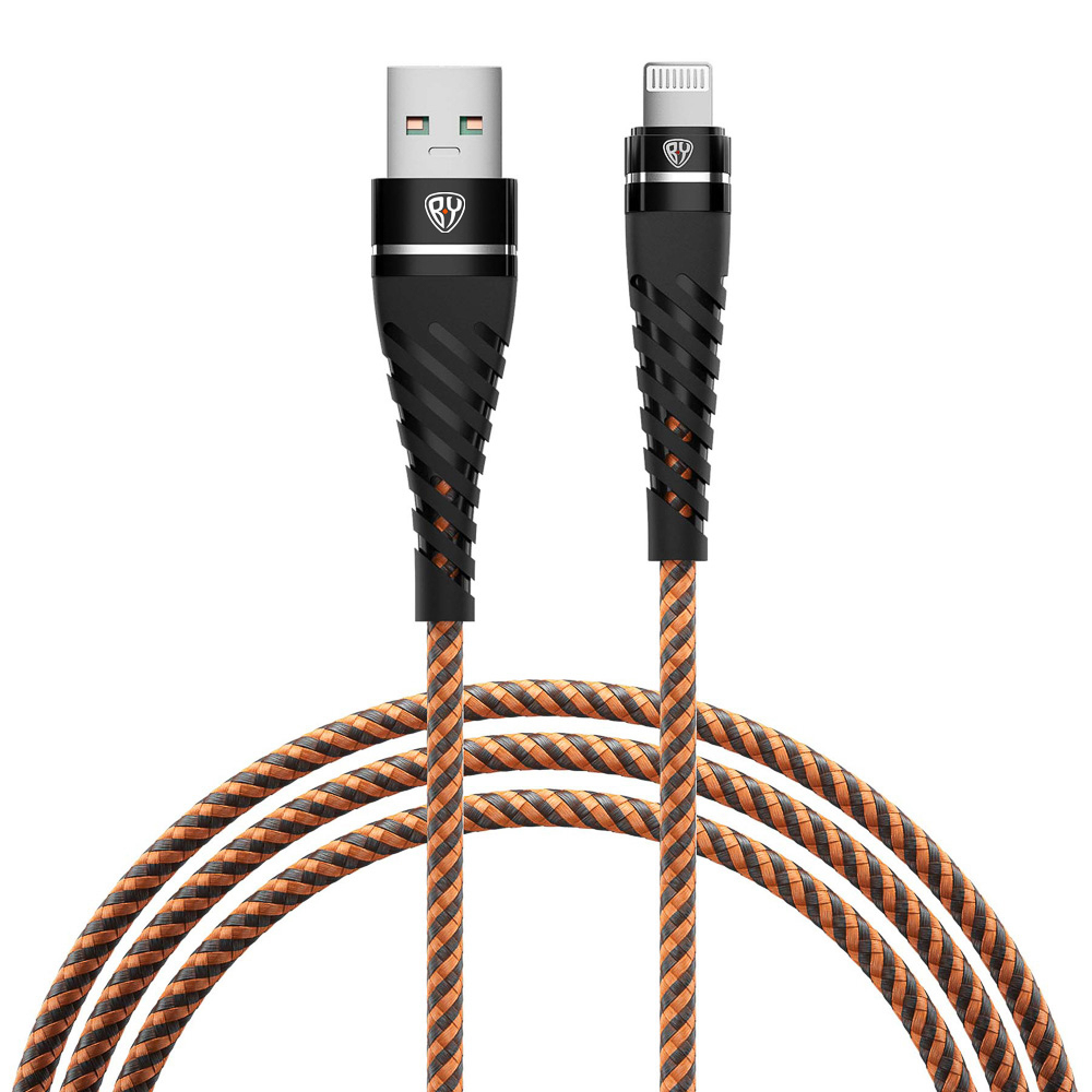 Кабель для зарядки USB(A)-iP BY Герои, 1м., 2.4А, Быстрая зарядка, тканная оплётка, Баба Яга, арт.№ 931-388