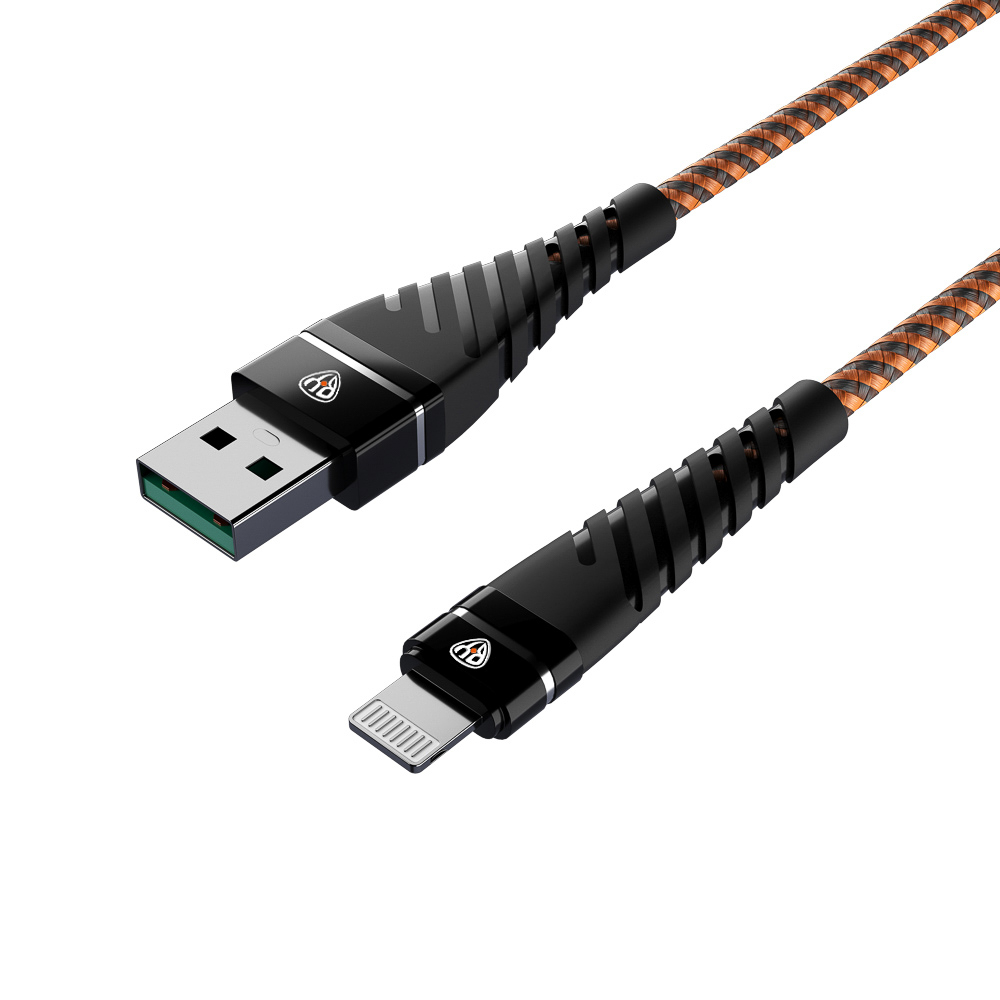 Кабель для зарядки USB(A)-iP BY Герои, 1м., 2.4А, Быстрая зарядка, тканная оплётка, Баба Яга, арт.№ 931-388