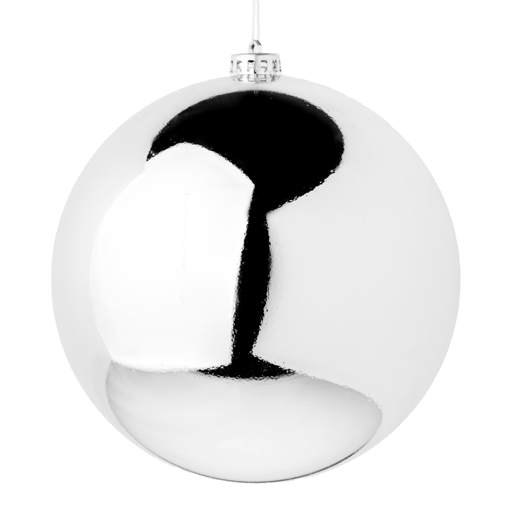 СНОУ БУМ Шар 20см, пластик, 1шт, в пакете, серебро, арт.№ 372-362