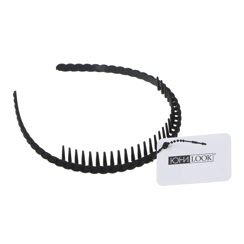 Ободок для волос ЮНИLOOK, 1,8-3,8см, пластик, 4 дизайна, ACS-99, арт.№ 323-033