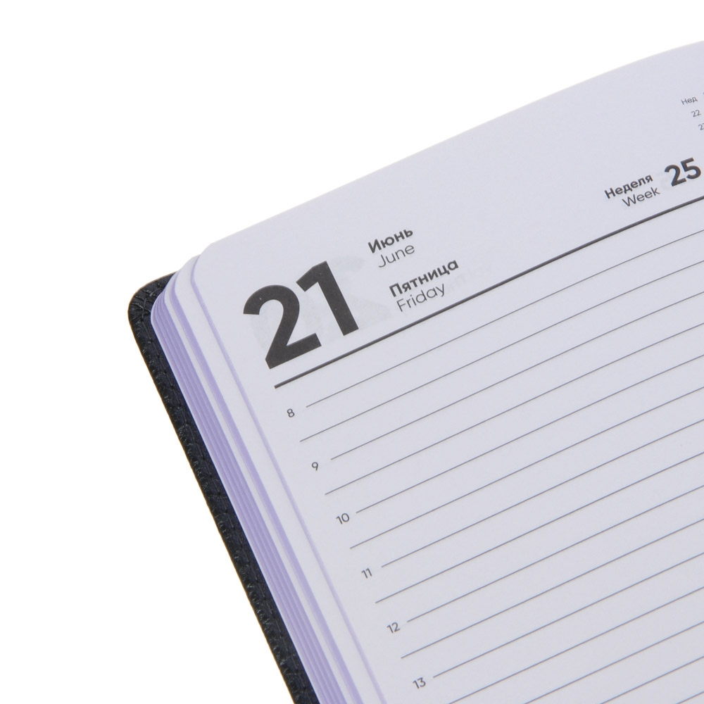 Ежедневник на 2024 "ЛОФТ" А5, 352 стр., тв.обл.с поролоном, иск.кожа, нашивка, цв.срез, черный мет., арт.№ 572-154