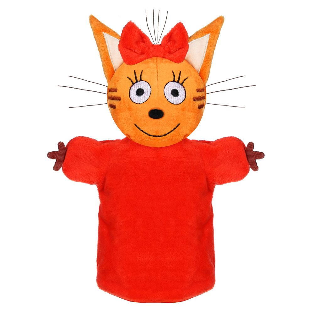 ИГРОЛЕНД Кукольный театр "Три кота", рукавичка, 26см, текстиль, Карамелька, арт.№ 264-409