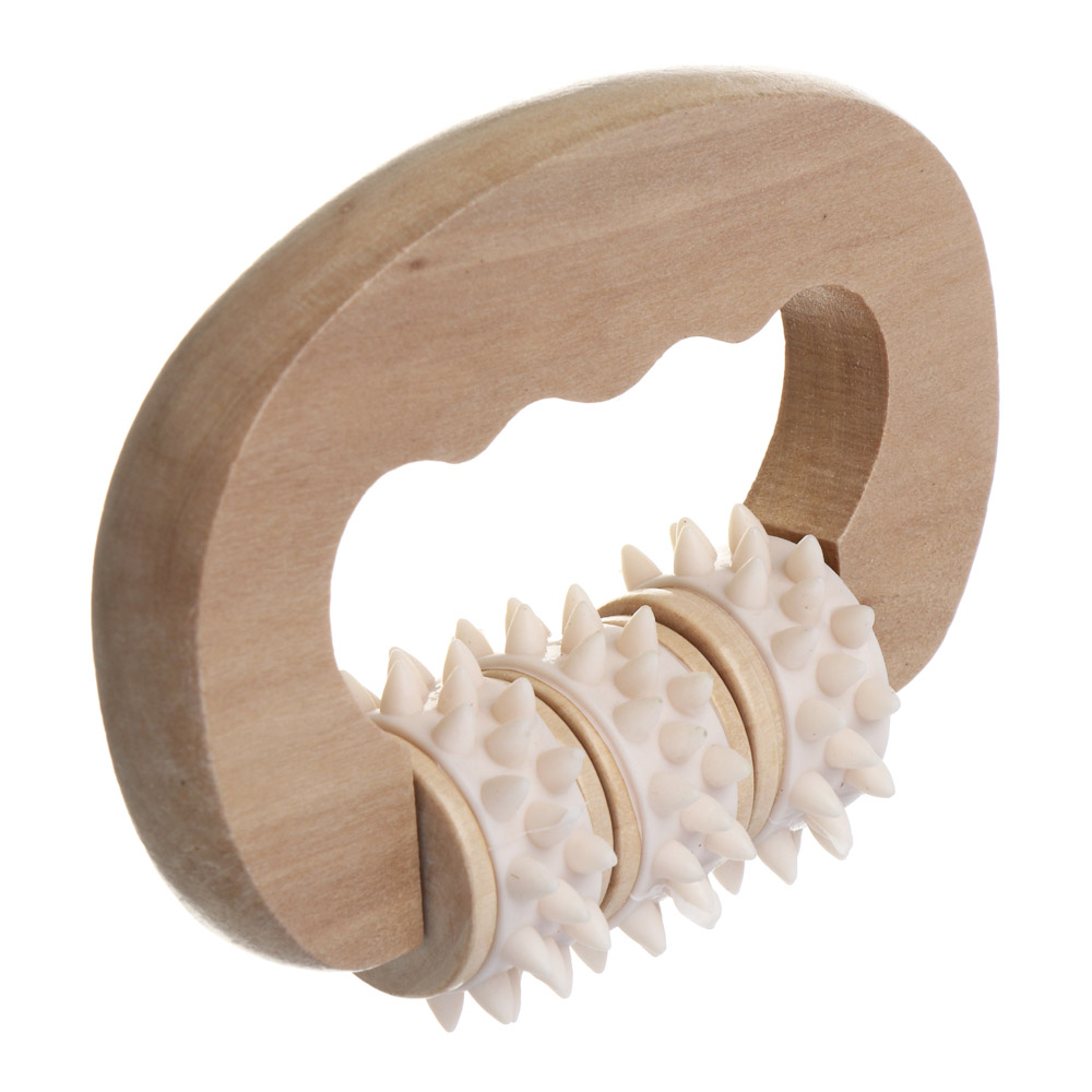 SILAPRO Max Массажный роллер 11х8х3.5см, дерево, PVC, арт.№ 192-110