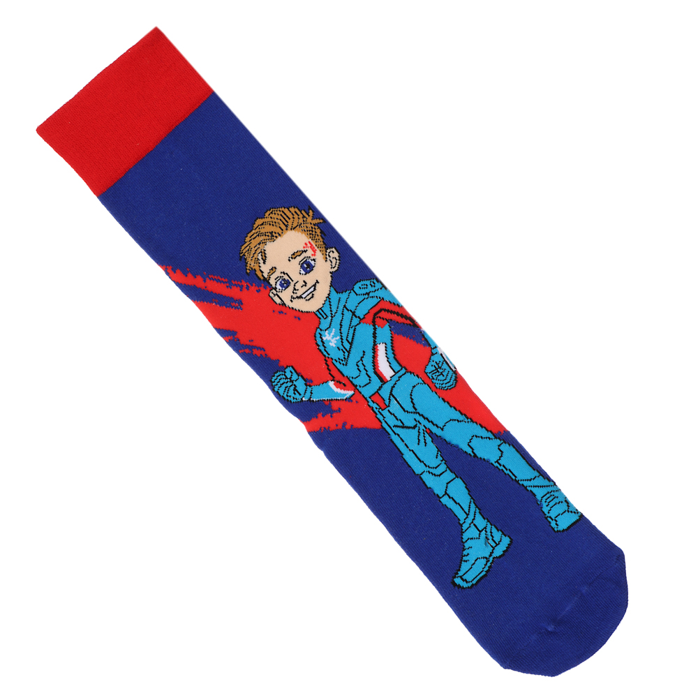 BY Русские Супергерои Носки р.23-25, 65% хлопок, 25% полиэстер, 10% спандекс, разноцветные, #34, арт.№ 019-419