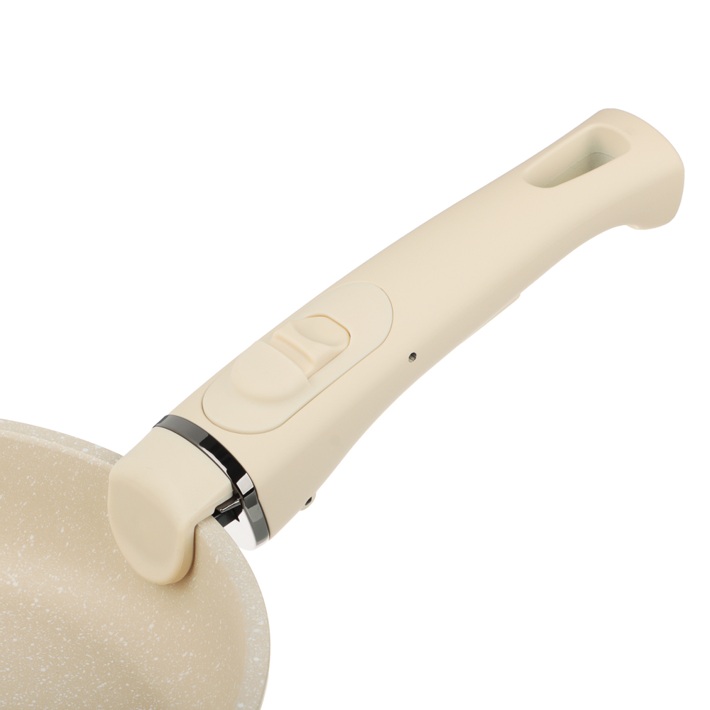 Набор посуды SATOSHI Бланко 19 предметов (сковороды 20 см, 24 см, 24 см, 2,8 л; кастрюля 2,8 л+ковш 2,2 л; съемные ручки, крышки, протектор, кухонные принадлежности, арт.№ 846-754