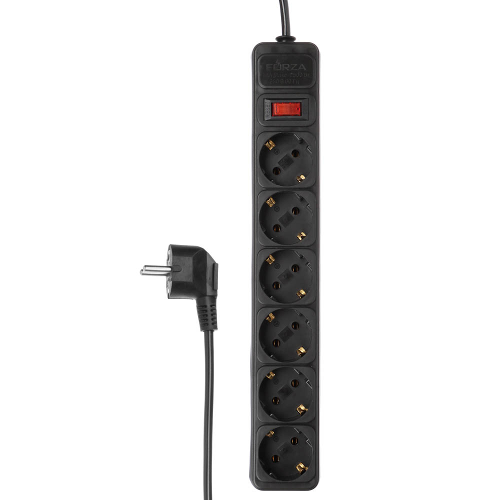 Удлинитель, сетевой фильтр 6 гнезд 5м BY 1мм, арт.№ 907-316