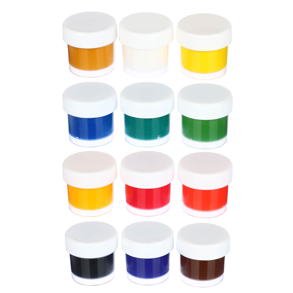 ЛУЧ Гуашь "ZOO", 12 цветов, баночки по 15мл, арт.№ 231-076