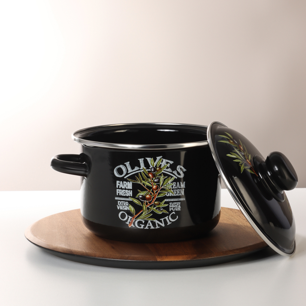 Ветка оливы Кастрюля эмалированная 2л, арт.№ 894-546