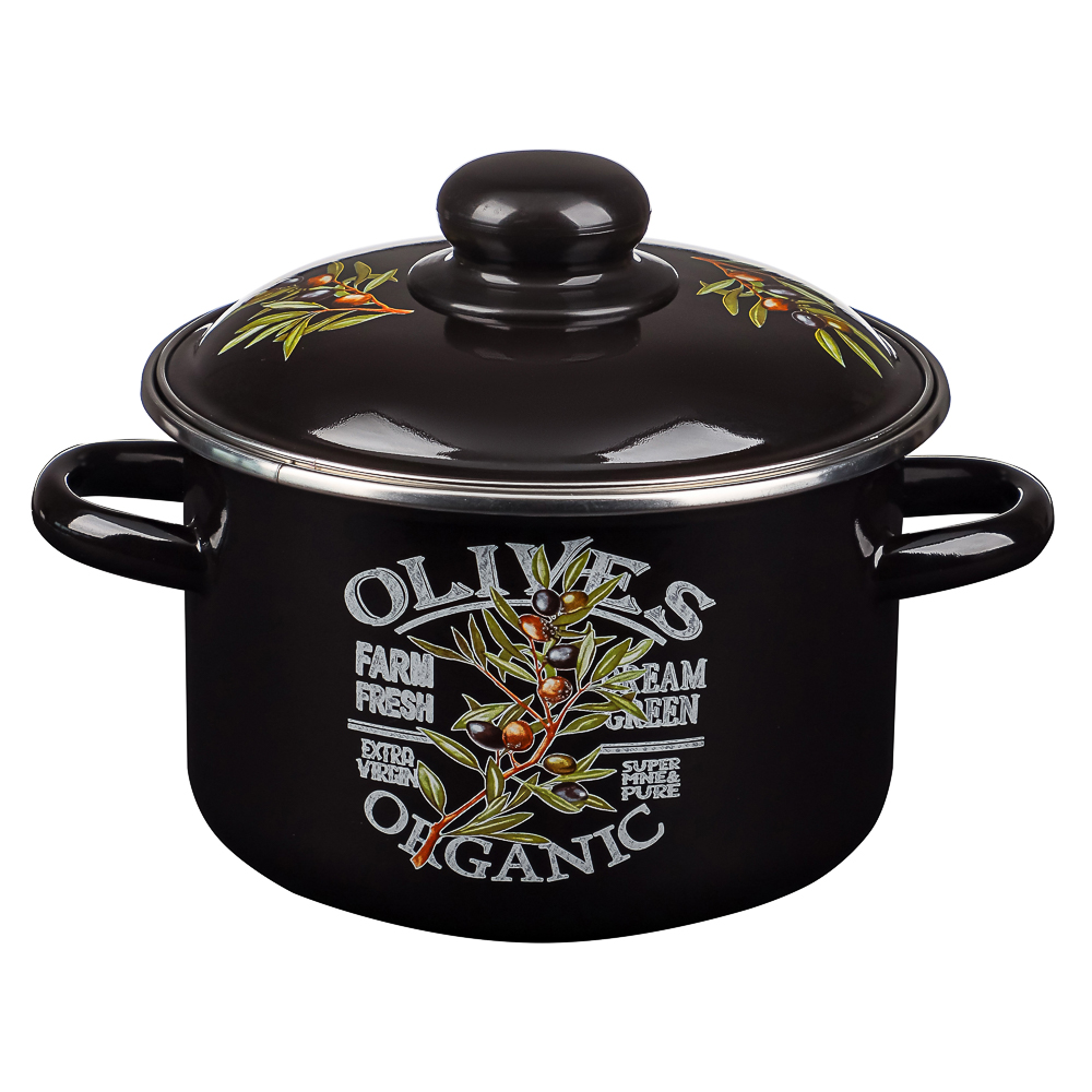 Ветка оливы Кастрюля эмалированная 3л, арт.№ 894-547