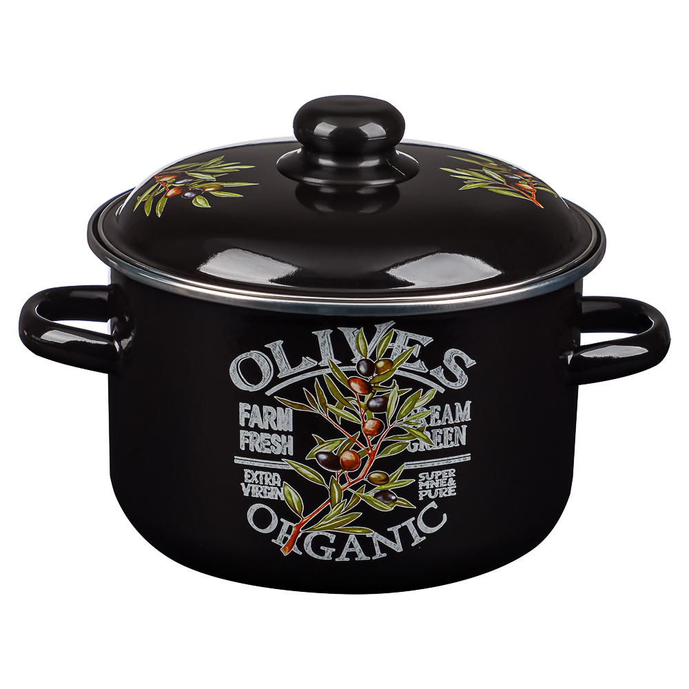 Ветка оливы Кастрюля эмалированная 4л, арт.№ 894-548