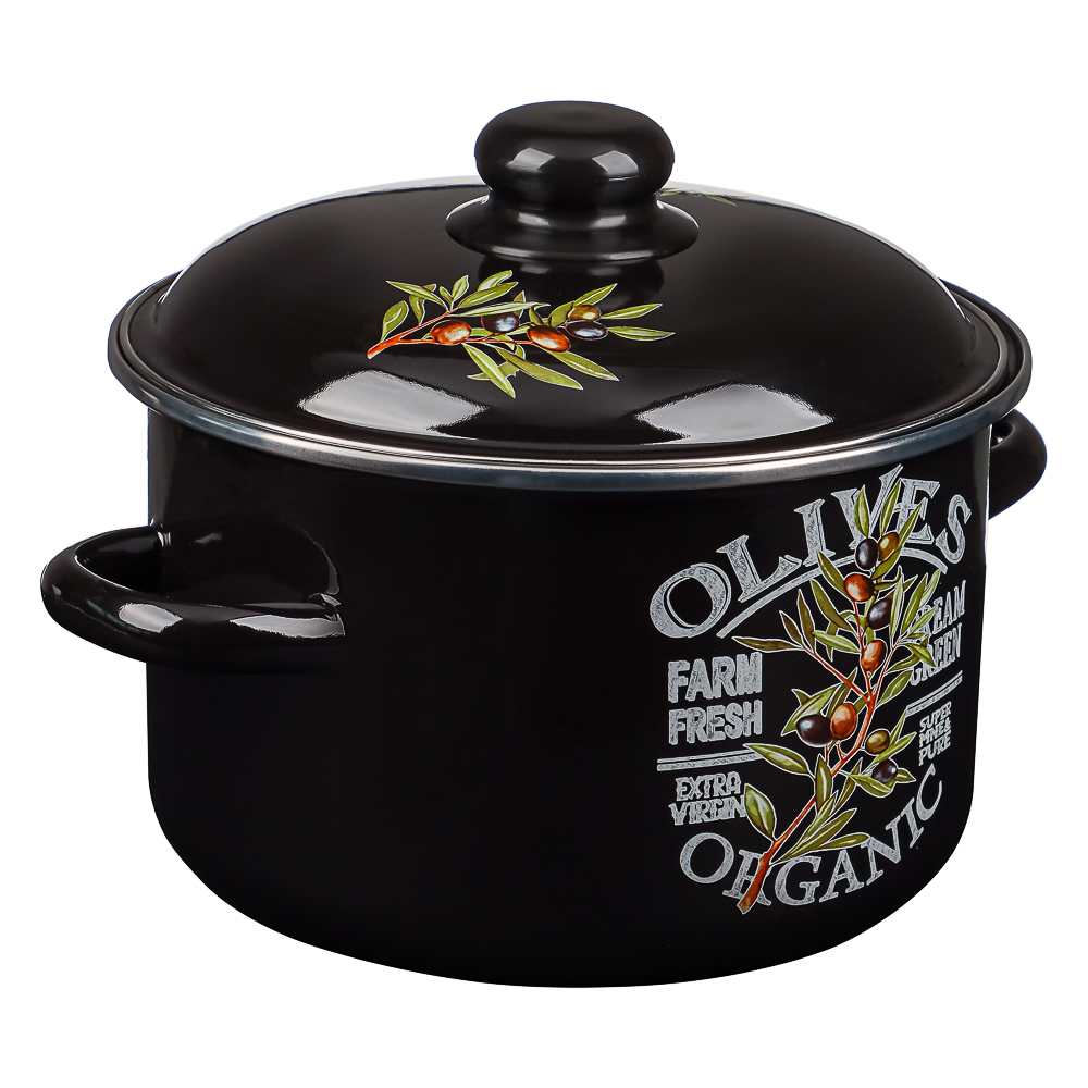 Ветка оливы Кастрюля эмалированная 4л, арт.№ 894-548