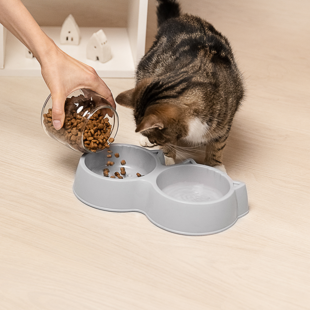 VETTA Миска для домашних животных двойная, пластмасса, 27х14,5х5 см, 400 мл, арт.№ 273-163