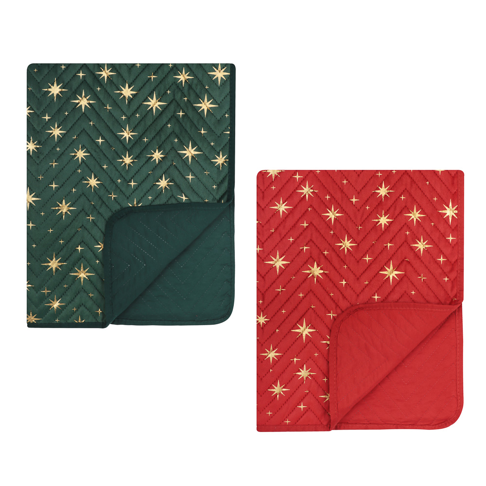 PROVANCE Щелкунчик Покрывало велюр, звезды, 200х220см, 100% полиэстер, 2 дизайна, арт.№ 492-248