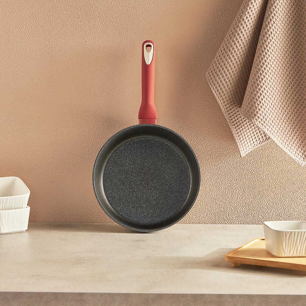 SATOSHI Лувьер Сковорода литая глубокая d24см, антипригарное покрытие мрамор, индукция, арт.№ 846-651