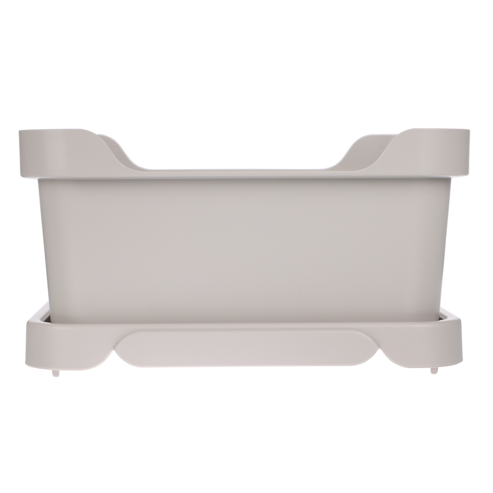 Ящик с крышкой универсальный Luxe, 270х190х120мм, 4,6л, светло-бежевый, арт.№ 457-823