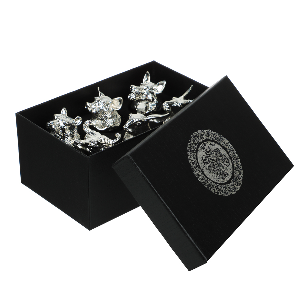 Набор стопок перевертышей тм MILLIMI, 30мл, серебро, стекло, 6шт, арт.№ 878-713