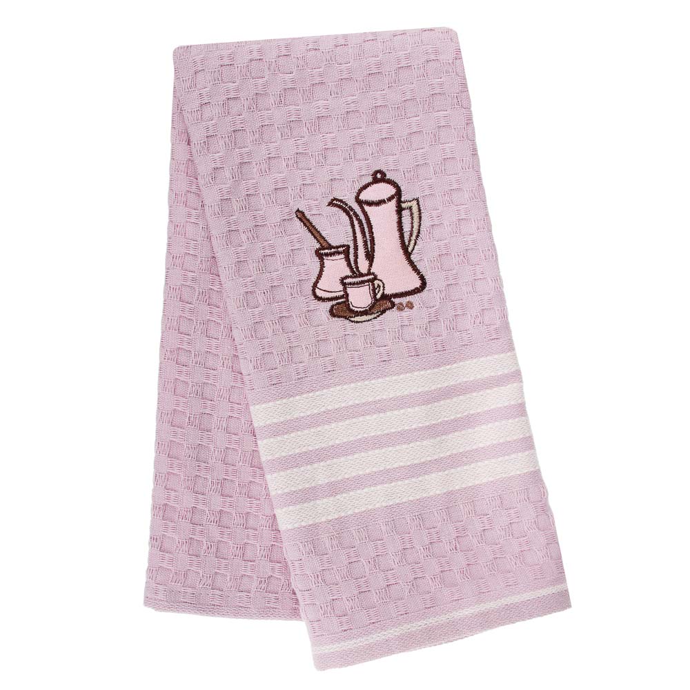 PROVANCE Полотенце вафельное с вышивкой, "Праздник", 100% хлопок, 40х60см, арт.№ 488-014