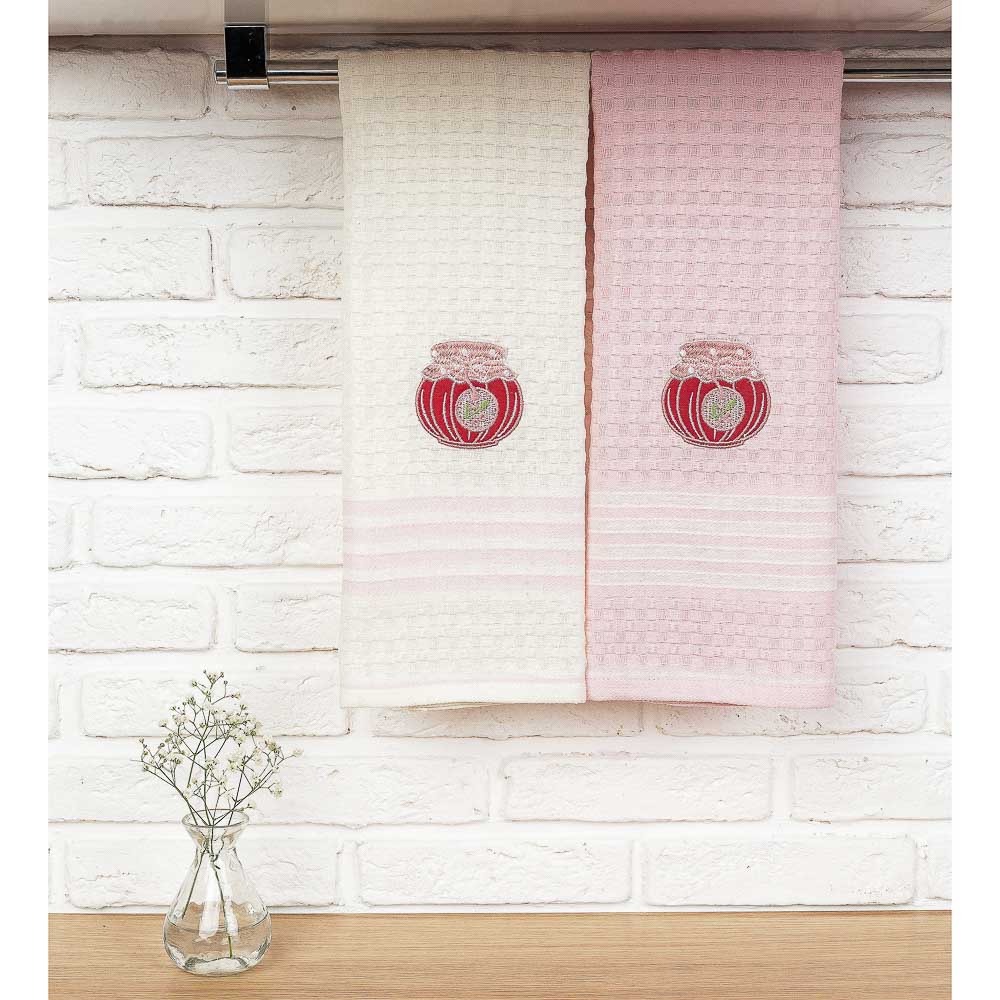 PROVANCE Полотенце вафельное с вышивкой, "Праздник", 100% хлопок, 40х60см, арт.№ 488-014