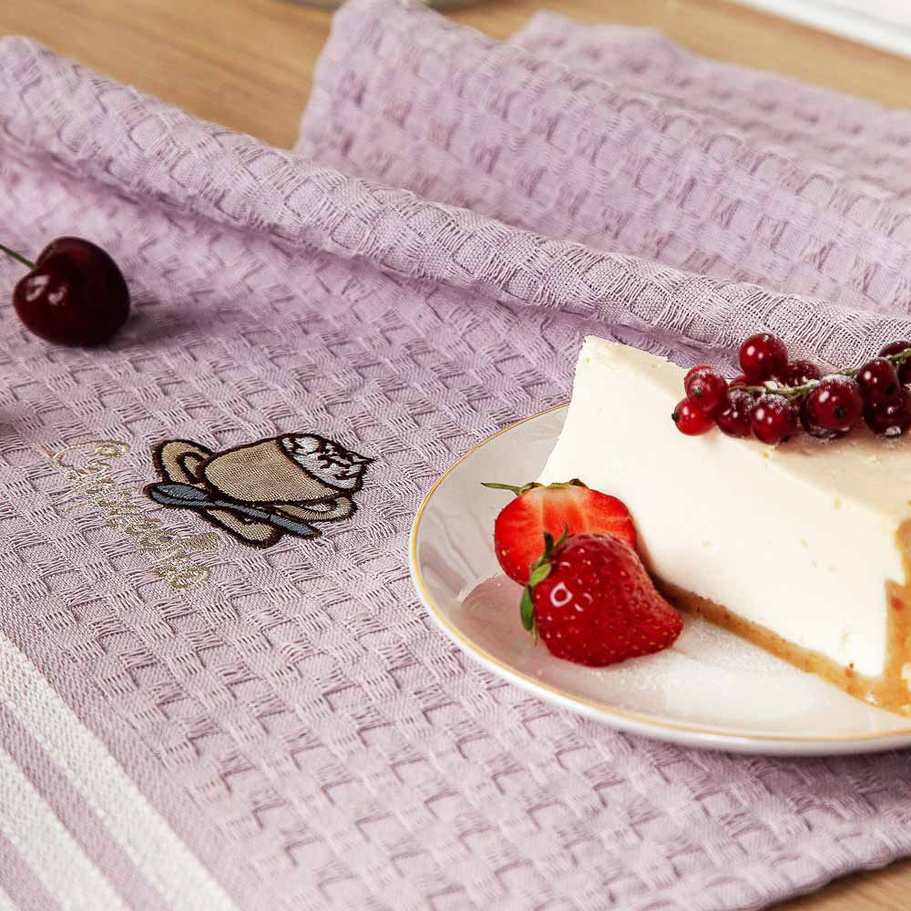 PROVANCE Полотенце вафельное с вышивкой, "Праздник", 100% хлопок, 40х60см, арт.№ 488-014